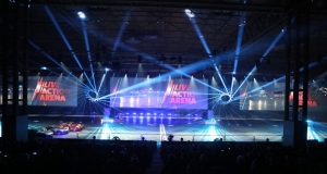 Robe lights live action at 2018 Autosport show