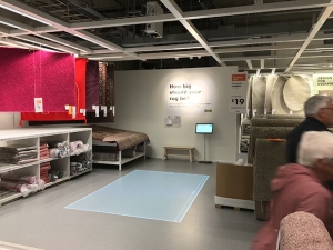 IKEA employs laser projection to visualise rug sizes