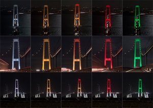 SGM lights 186m high bridge structure with LED fixtures