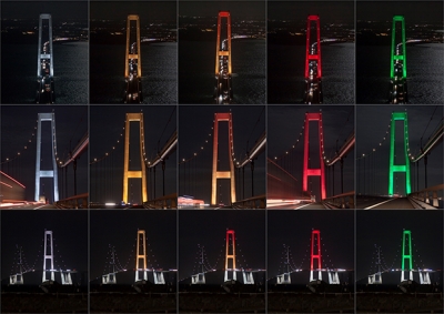 SGM lights 186m high bridge structure with LED fixtures