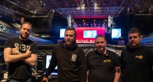 Standup Michael McIntrye stands by Martin Audio